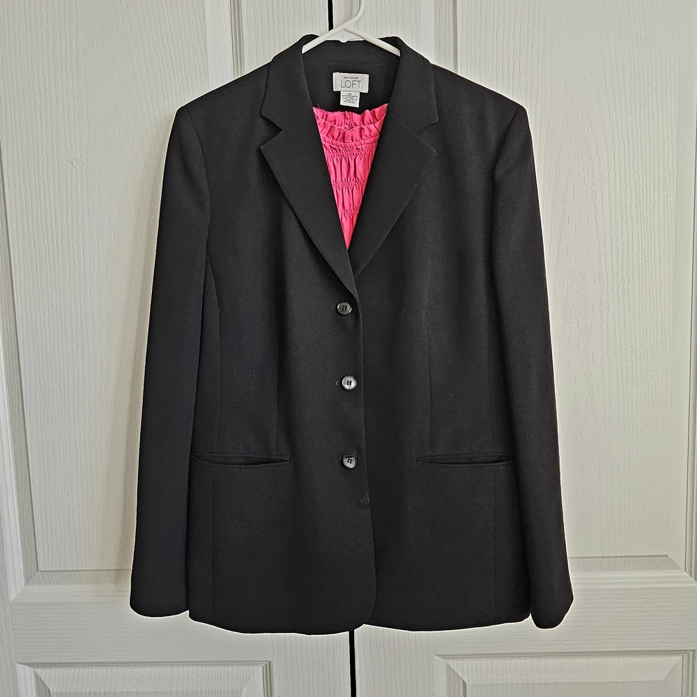 Ann Taylor LOFT Black and Pink Dress